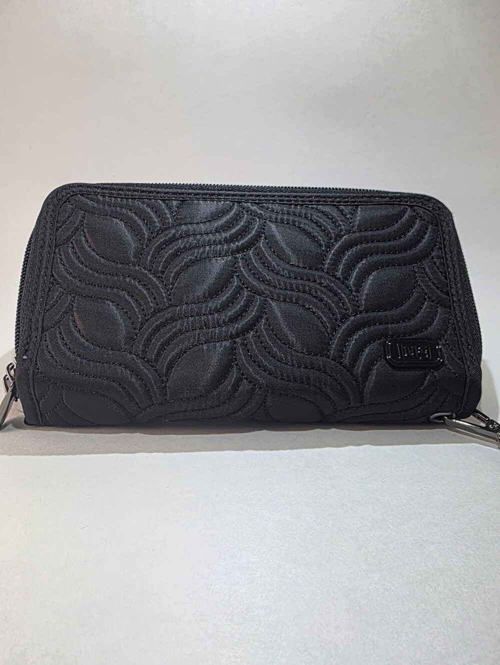 Lugs Splits XL Black Accordian Wallet RFID Protection Wristlet OS